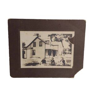 Antique 1800s? Black And White Family Portrait Photo By Farmhouse 10 X 8